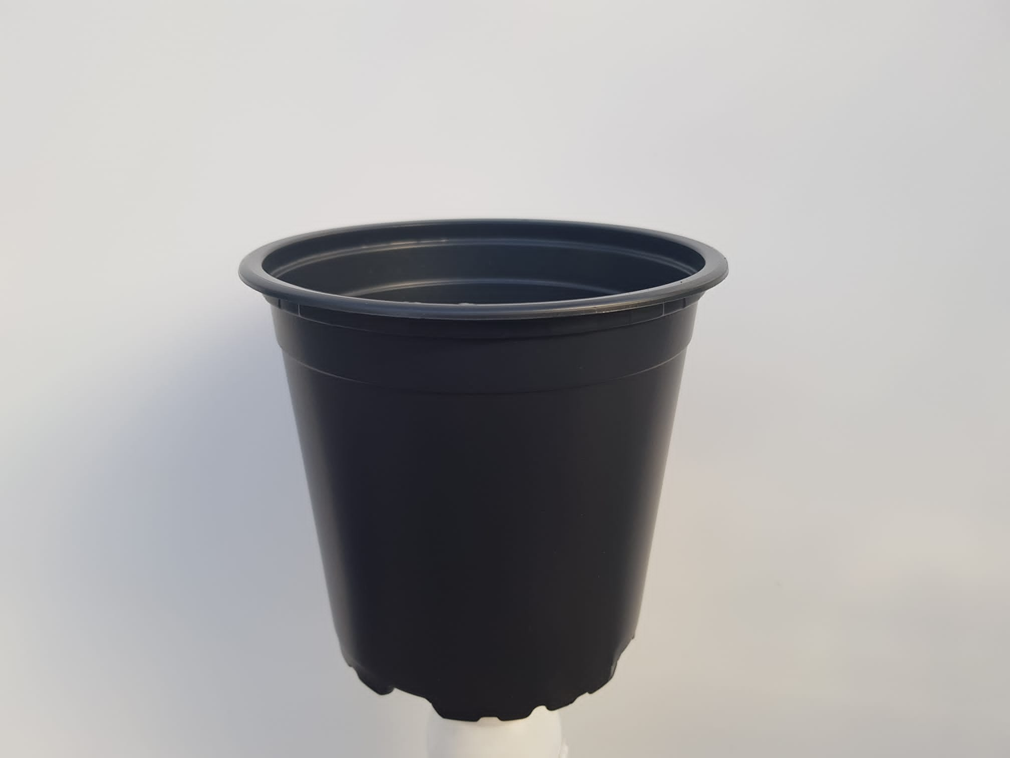 Plastic pots black, pack of 5, different sizes